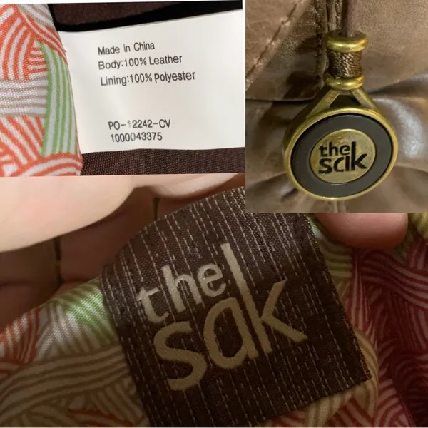 The Sak Brown Distressed Leather W/Calf Hair In Giraffe Print Bag - Image 13