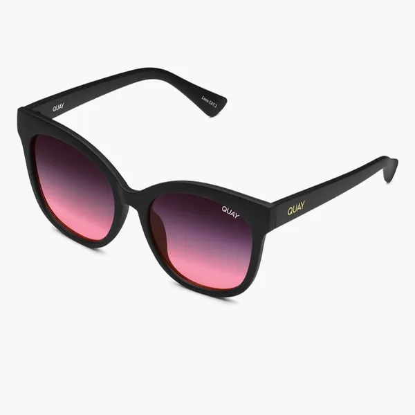Quay Australia It's My Way 53MM Gradient CatEye Sunglasses-Matte Black/Pink Fade - Image 2