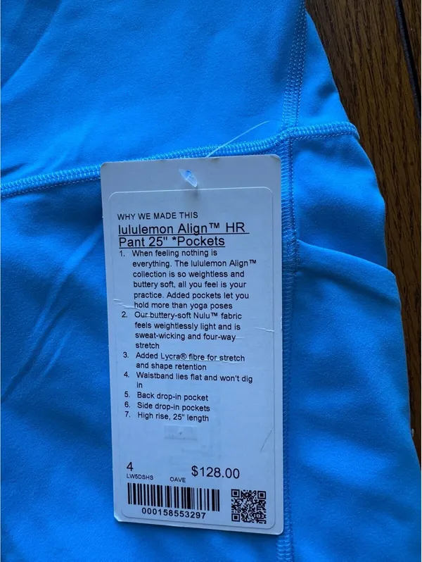 Lululemon Align With Pockets High Rise 25” Ocean Wave Size 4 NWT - Image 4