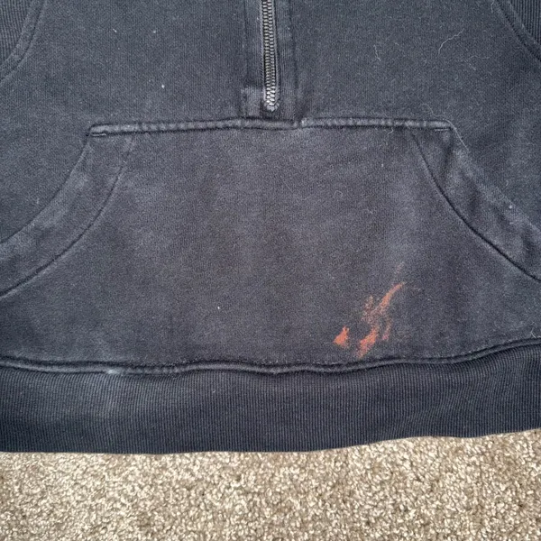 Lululemon Scuba Oversized‎ Half-Zip Hoodie Women XS/S Black Fair Stained LW3DM4S - Image 2