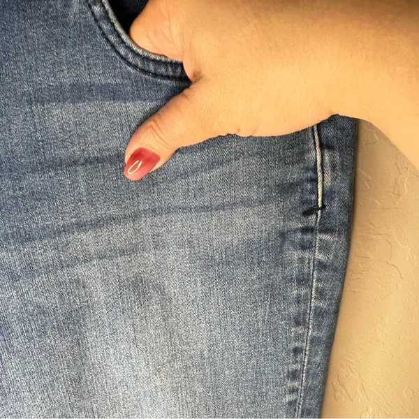 Pilcro for Anthropologie High Rise Bootcut Released Hem Crop Denim‎ Jeans - Image 6