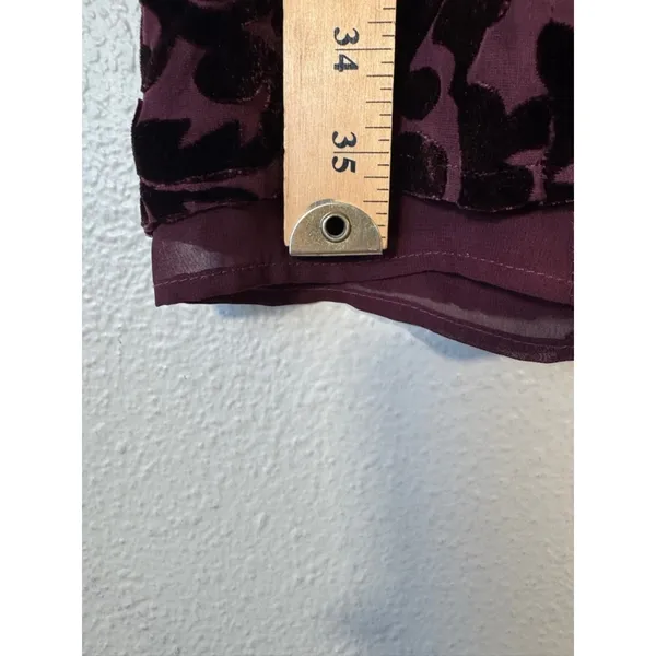Vintage 90s Purple Velvet Burnout Halter Mini Dress Womens M Y2K Goth Grunge - Image 7