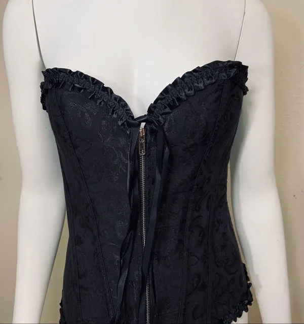 Corset Black Zipper Festival Cosplay New - Image 4
