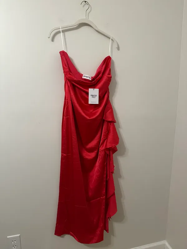Princess Polly CALLITA STRAPLESS MAXI DRESS RED - Image 6