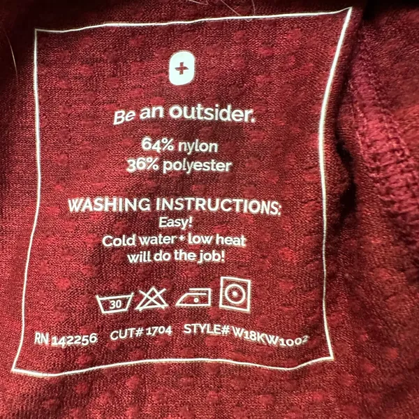 FIGS Salta Seamless Burgundy Red Performance Underscrub Top W18KW1002 Women XL - Image 6