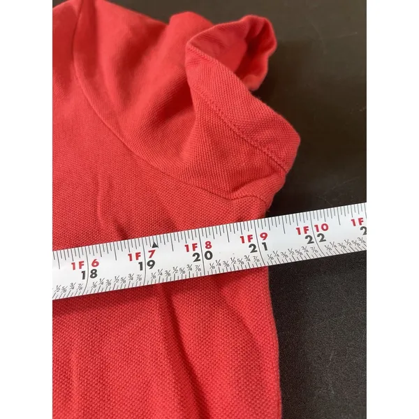 Polo Jeans Co Ralph Lauren XL Coral Ruffle Polo Shirt Cotton Short Sleeve - Image 12