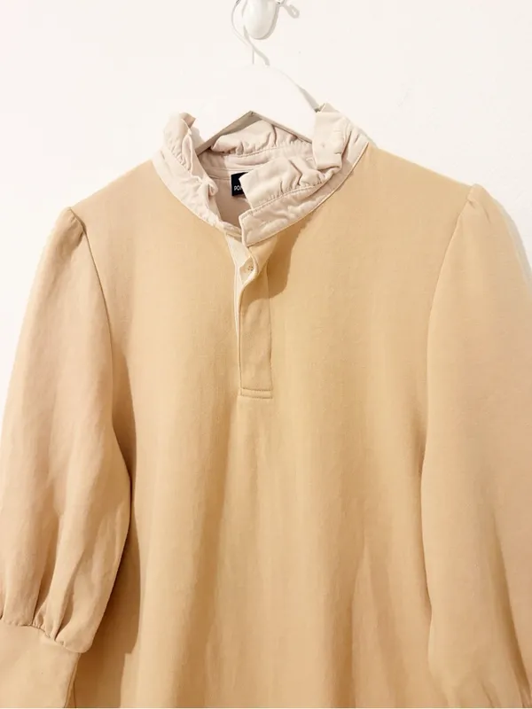 Pomander Place By Tuckernuck Charlotte French Terry Dress Beige Tan Size Medium - Image 3