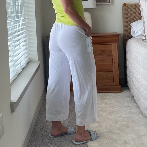Stateside White Wide-Leg Terry Pants - Image 3