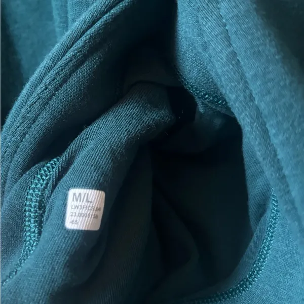 Lululemon Womens Oversized Thick Fleece Half-Zip Teal Green Pullover M/L Run - Image 3