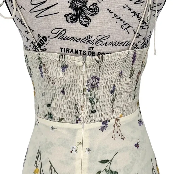 Showpo Wild Flowers Tie-Strap Cami Midi‎ Dress Size 4 Floral Y2K Garden Wedding - Image 9