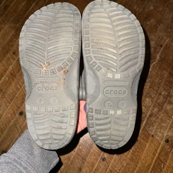 Crocs gray rubber arch support 7/9 ortho nursing clogs - Image 2