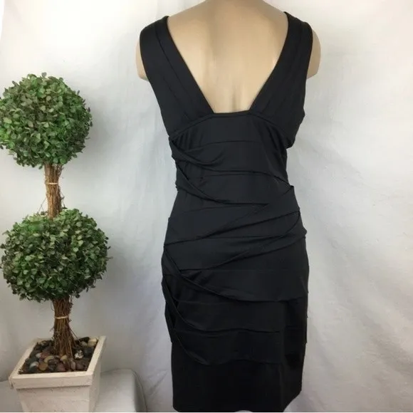 Nikibiki Black Slinky Body Con Bandage Sleeveless Mini Dress L - Image 3