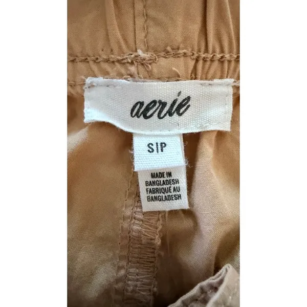 Aerie NWT Tan Cargo Parachute Pants Women’s S/P Drawstring Utility - Image 4
