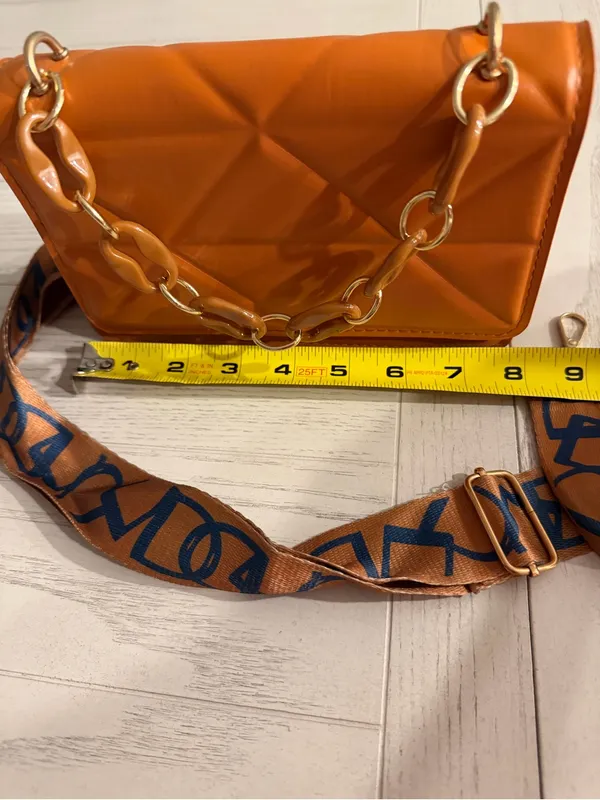 Quilted Faux-Leather Mini Shoulder Bag with Chain Detail - Image 7