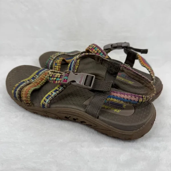 Skechers Outdoor Lifestyle Brown‎ Multicolor Woven Strappy Hiking Sandals est 7 - Image 8