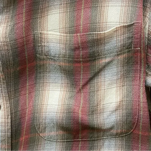 Vintage LAUREN Ralph Lauren Rayon/Wool Blend Plaid Button Down Shirt Size M - Image 6