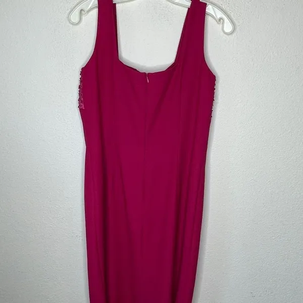 Vintage Beaded Magenta‎ Dress - Image 8
