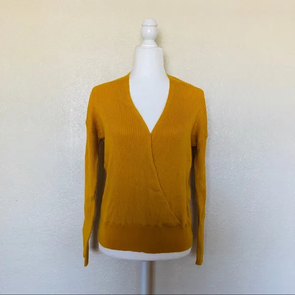Elodie Ribbed Wrap Sweater NWT - Image 3