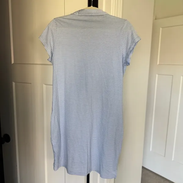 Renwick Light Blue Striped Dress polo striped cotton stretch‎ - Image 7