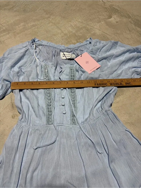 Hello Molly Light Blue Maxi Sun boho Dress medium/6 - Image 6