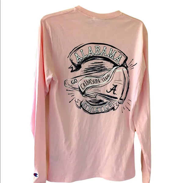 Champion University of Alabama Long Sleeve Tee Cotton Shirt Women Small Football - Image 10