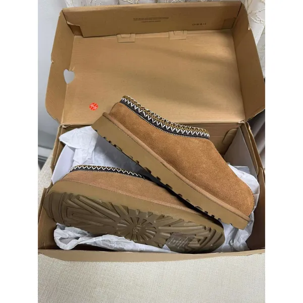 UGG Women's Tasman II Chestnut Women's Shoes Suede Upper Wool Slippers Size 9 - Image 9