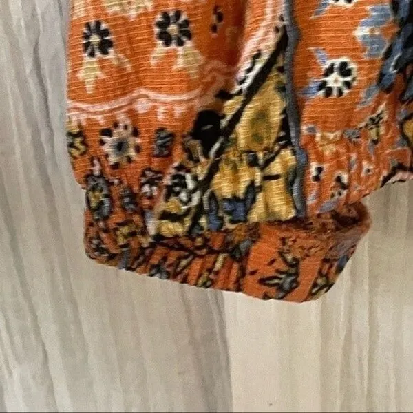 Melloday Small NWT Patchwork Peplum Off Shoulder Ruffle Blouse Top - Image 6