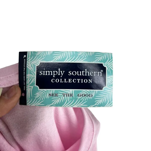 Simply Southern Preppy Teach Love Inspire Teacher Shirt Pink Womens Size XL - Image 5