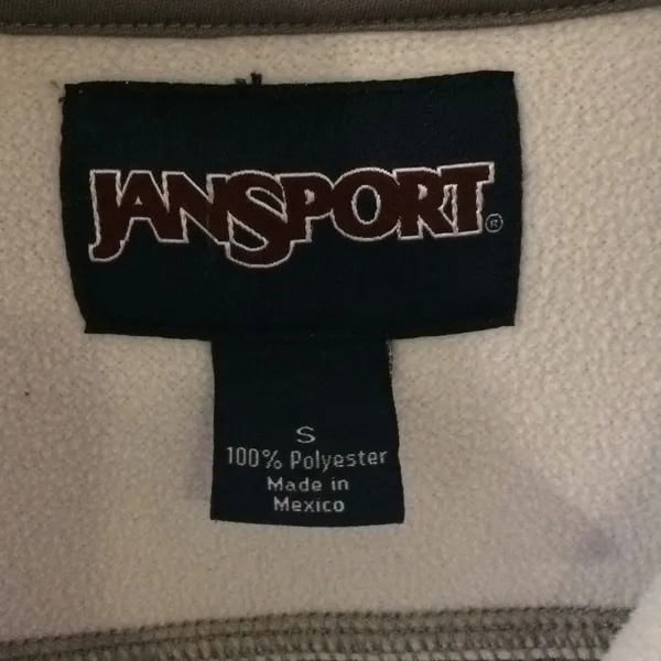 Jansport Breckenridge CO 1/4 Zip Fleece Pullover S Thumb Holes‎ - Image 4