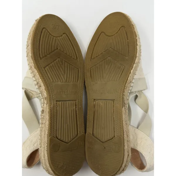 Viscata Sagaro Lace Espadrille Slingback Flat Cream Womens 37 - Image 11