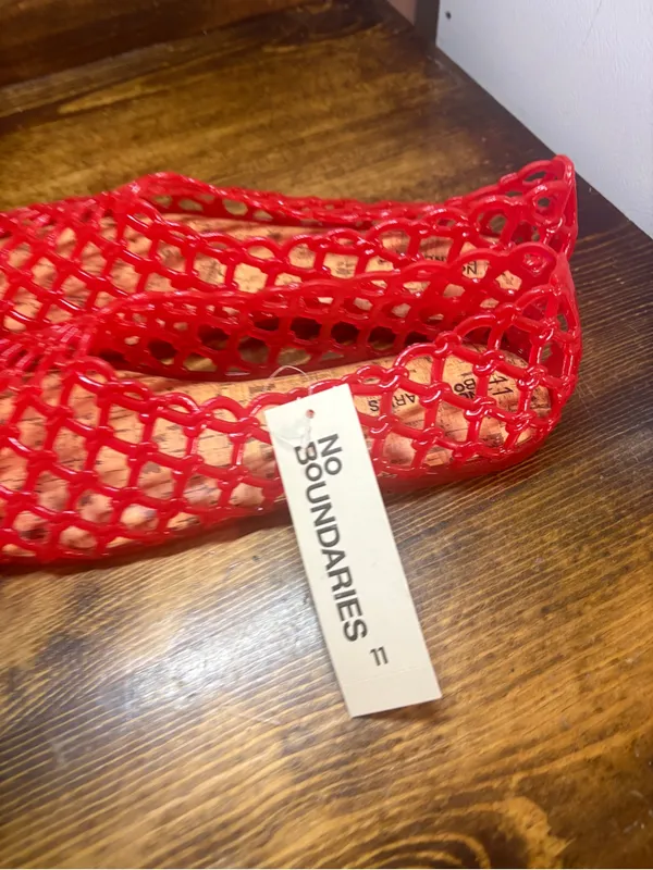 No boundaries red jelly flats size 11 - Image 4