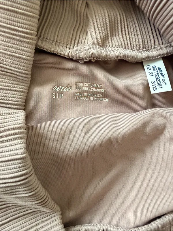 Aerie High Cut Cheeky Bikini Bottoms Small - Image 2