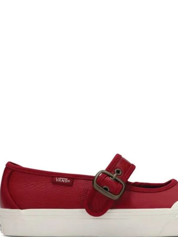 NEW VANS Leather Mary Jane Shoe Bordeaux / Red / Burgundy M-6.5 W -8 - Image 6