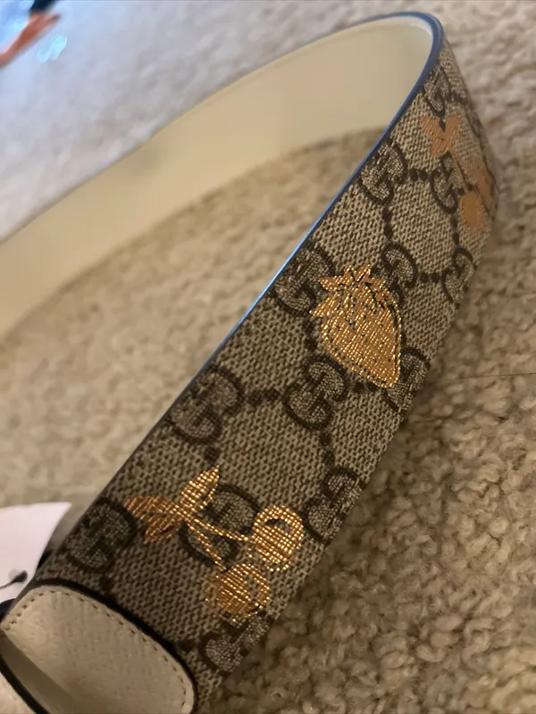 Gucci GG 40 Strawberry and Cherry Belt size 95 - Image 6