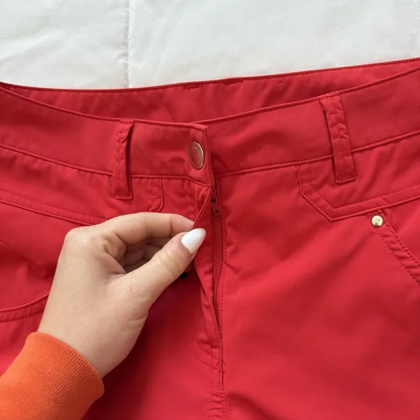 NVO by Lanctot Cropped Pants Womens 2 Red Golf Preppy Outdoor Activewear‎ Luxury - Image 3