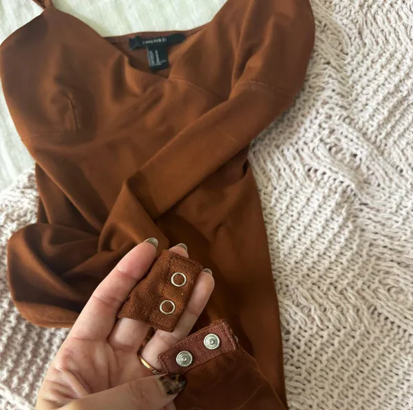 Forever 21 Brown Spaghetti Strap Bodysuit - Image 7
