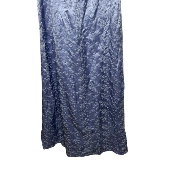 Jessica McClintock Lavender Purple Floral Embroidered Maxi Dress Size 10 - Image 3