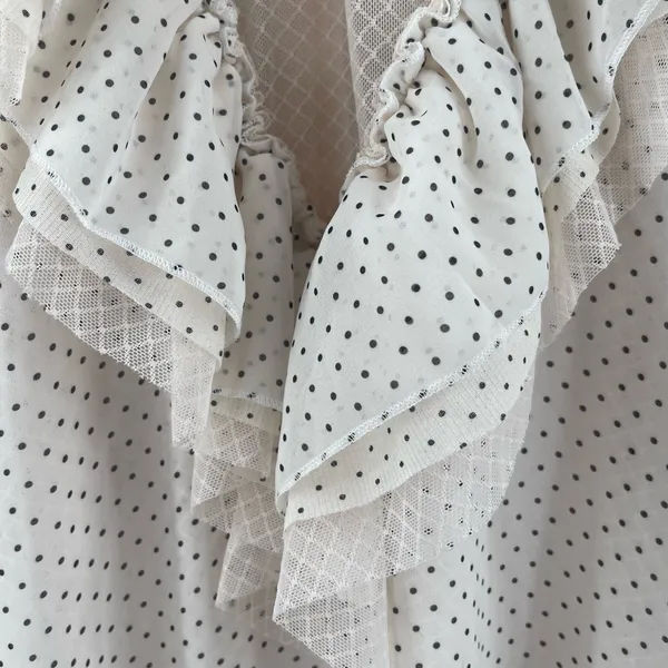 HAH Hot As Hell Dress Size Extra Small Polka Dot Swiss Dots Ruffle Lace Mesh NWT - Image 12