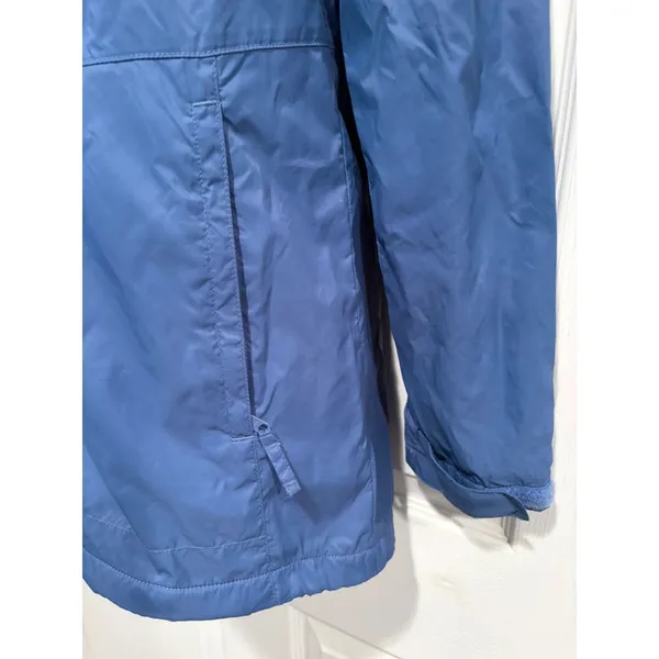 Columbia Womens Small Blue Hooded Rain Jacket Windbreaker Lightweight Coat - Image 8