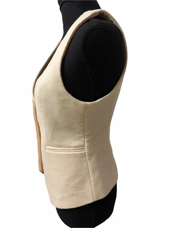 Zara Button Down Front Ivory Blazer Vest(Size XS) - Image 3