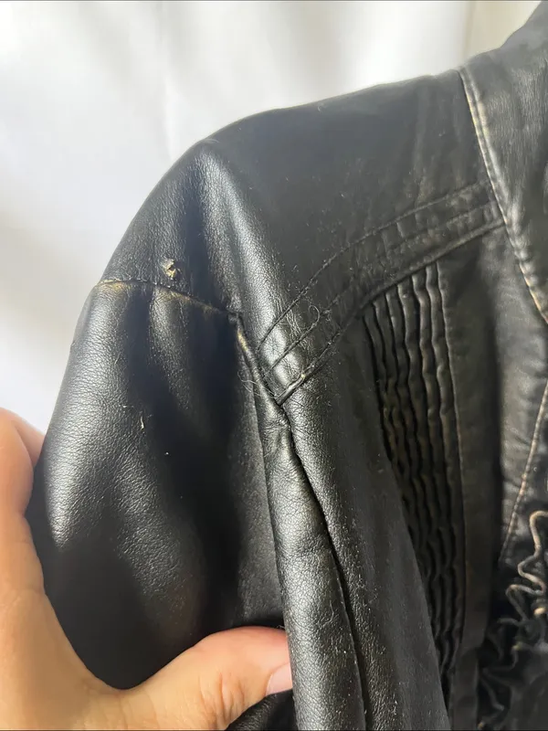 Vintage-Inspired Black Leather Jacket - Women's - Image 4