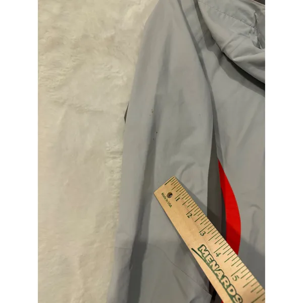 The North Face Womens Rain Jacket Size M Grey Red Colorblock Full Zip Shell A6FB - Image 16