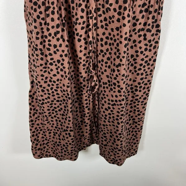 Old Navy NWT‎ Animal Print Linen Blend Mini Dress Women’s Size XS Boho Beach - Image 3