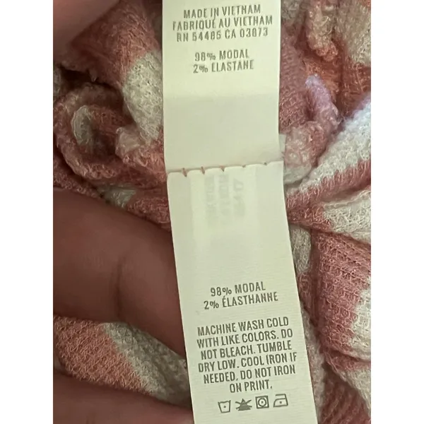 OFFLINE By Aerie Shirt Womens Medium Pink Stripe Henley Cropped Long Sleeve - Image 12