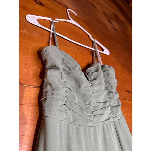 NWT Lulus Sweeney Sage Brush Sleeveless Maxi Dress Bridesmaid Gala Banquet Sz S - Image 4