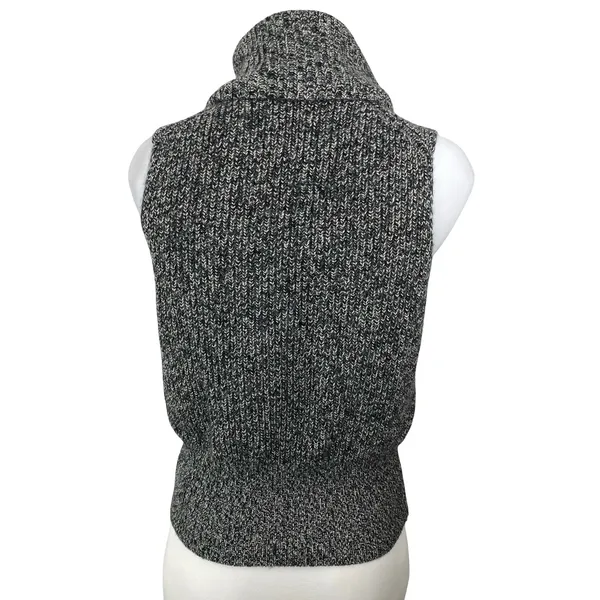 Theory 100% Cashmere Women's Gray Turtleneck Sleeveless Tank Vest Sweater Top S - Image 4
