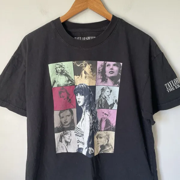 Taylor Swift The Eras Tour Official Tour Merch T-Shirt Black 100% Cotton Size L - Image 4