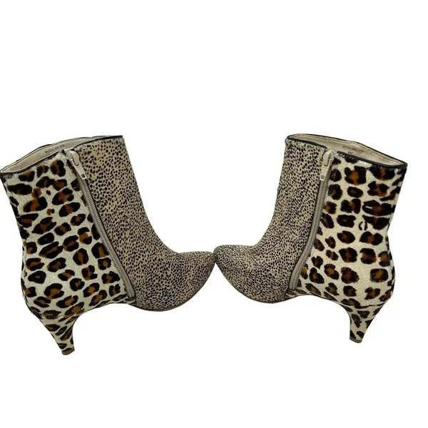 Matisse Moon Walkin Boots Beige Cowhair‎ Leopard Print Heeled Size 8 - Image 6