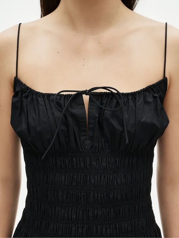J. Crew Reverie dress cotton poplin in Black Size XS Midi NWT - Image 2