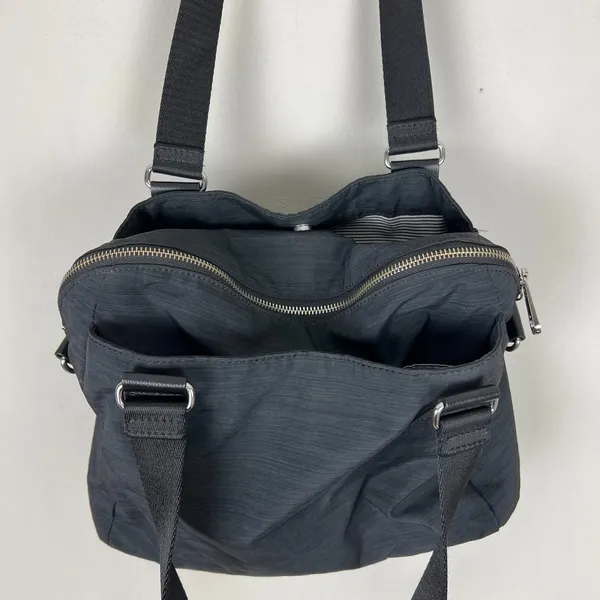Kipling Shoulder Bag Black‎ Nylon Travel Double Strap Lightweight Solid Medium - Image 7